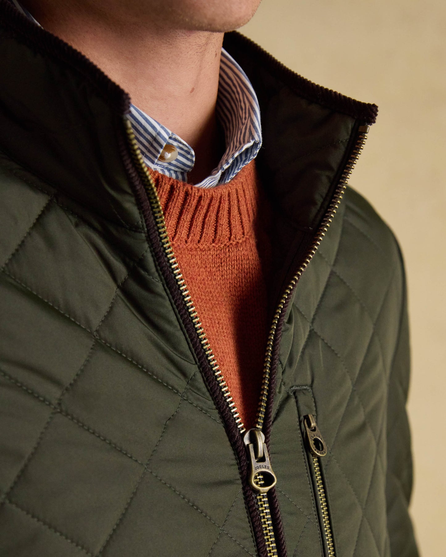 Joules Maynard Mens Quilted Jacket - Green