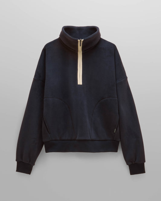 Joules Velvet Womens 1/4 Zip Fleece - Navy | CHO | Designer Womens Fleece Jackets