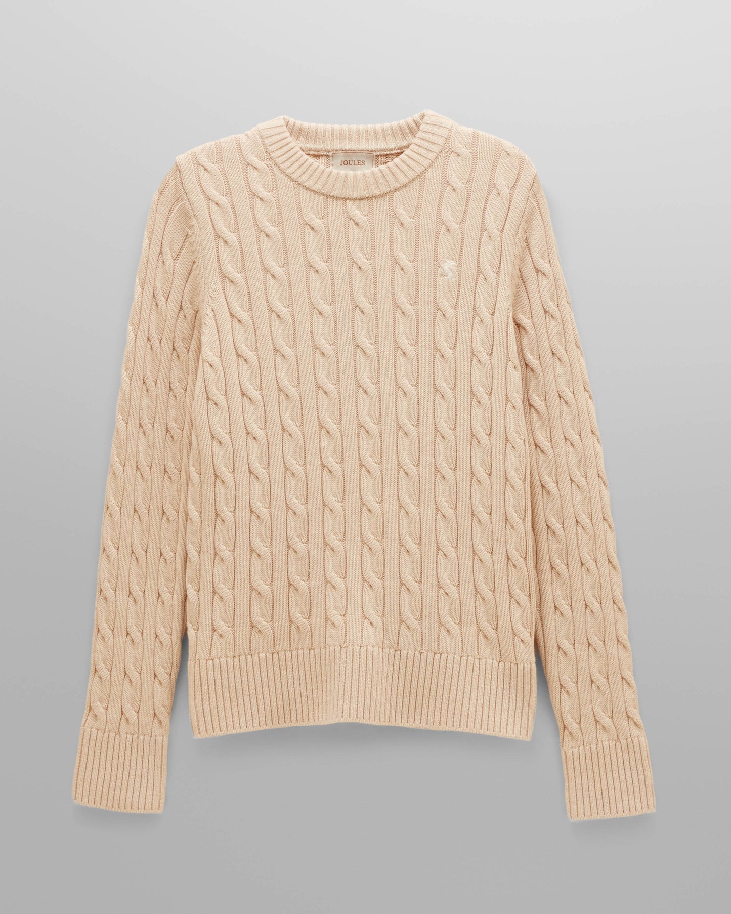 Joules Womens Classic Cable Knit Jumper - Oatmeal
