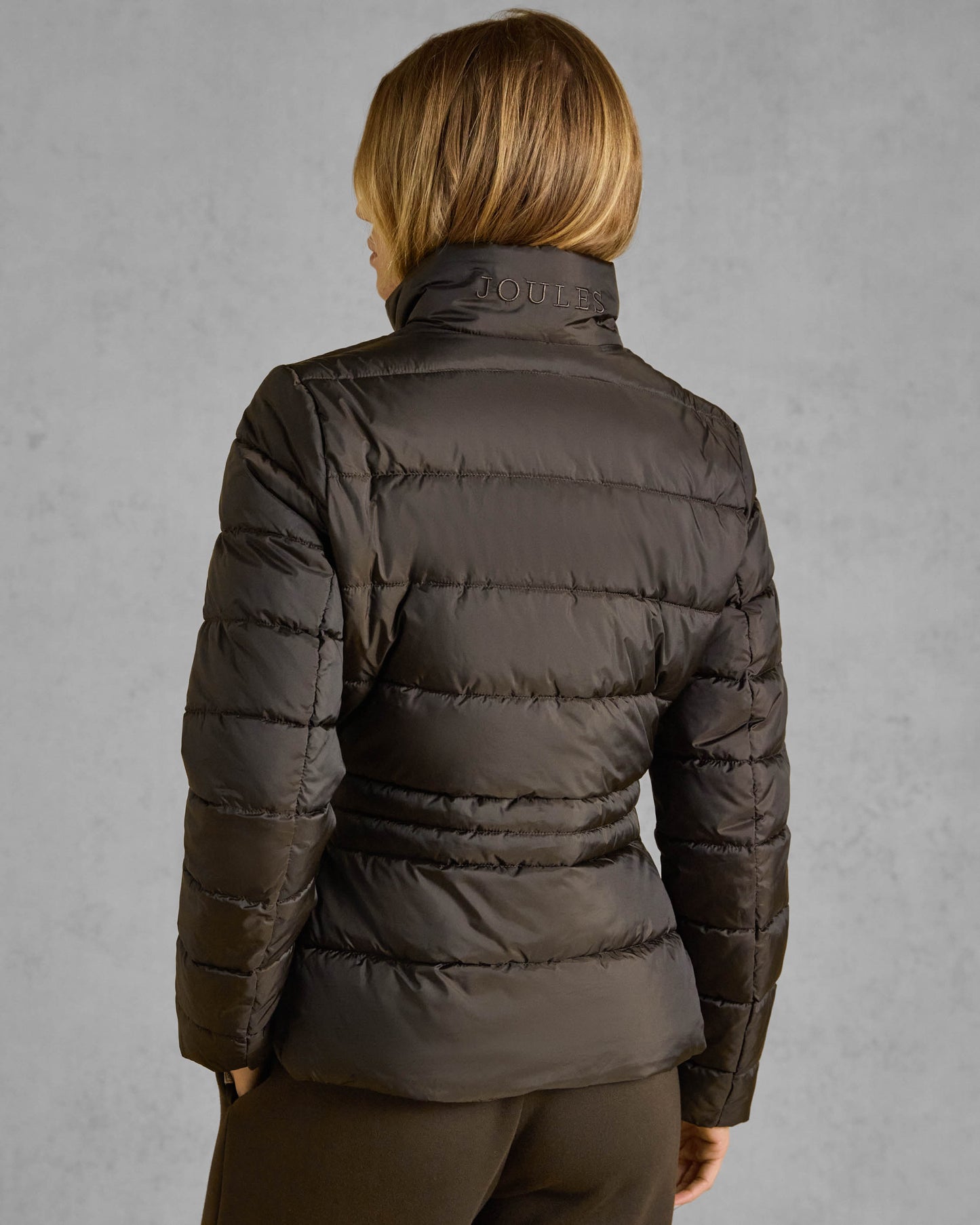 Joules Paddock Womens Showerproof Padded Jacket - Brown, back