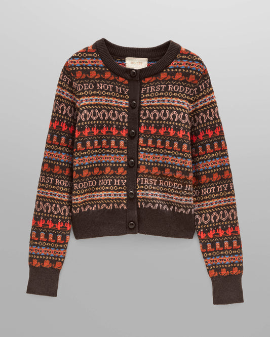 Joules Womens Rodeo Cardigan - Chocolate Brown | CHO | Designer Womens Cardigans