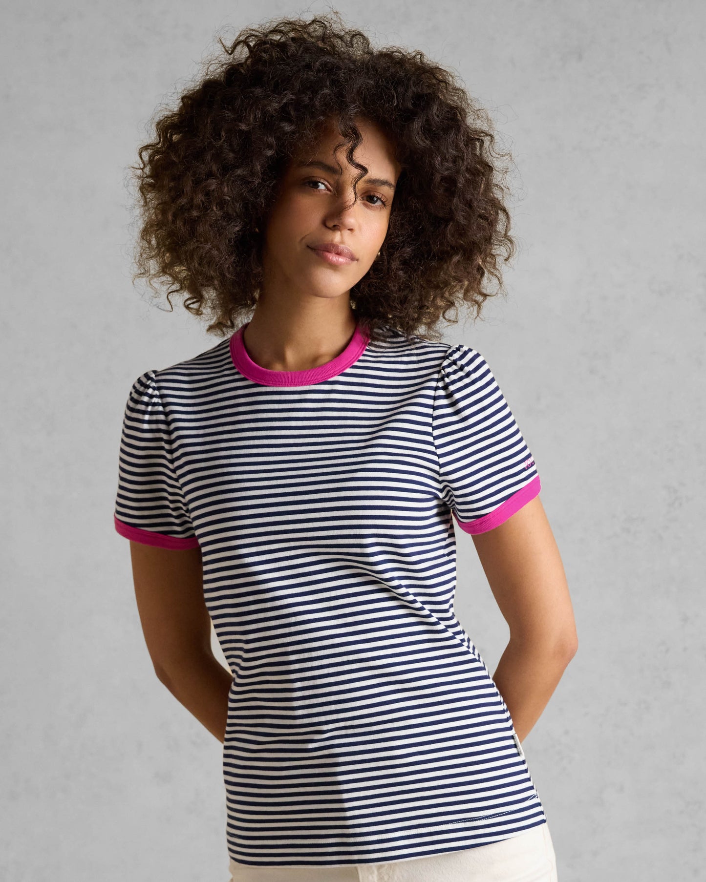 Joules Erin Womens Striped T-Shirt - Navy Stripe - CHO - Designer 