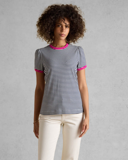 Joules Erin Womens Striped T-Shirt - Navy Stripe - CHO - Designer 
