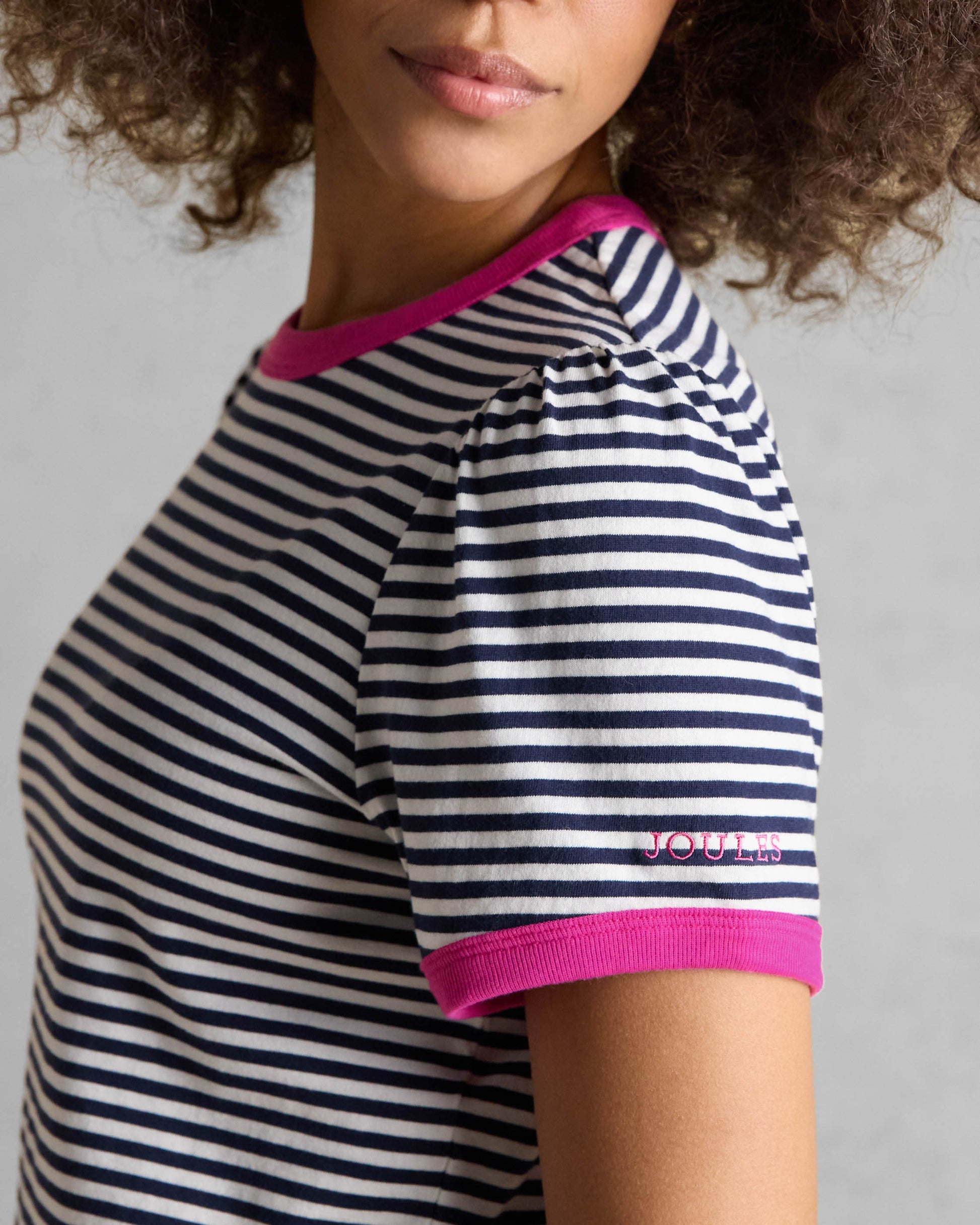 Joules Erin Womens Striped T-Shirt - Navy Stripe - CHO - Designer 
