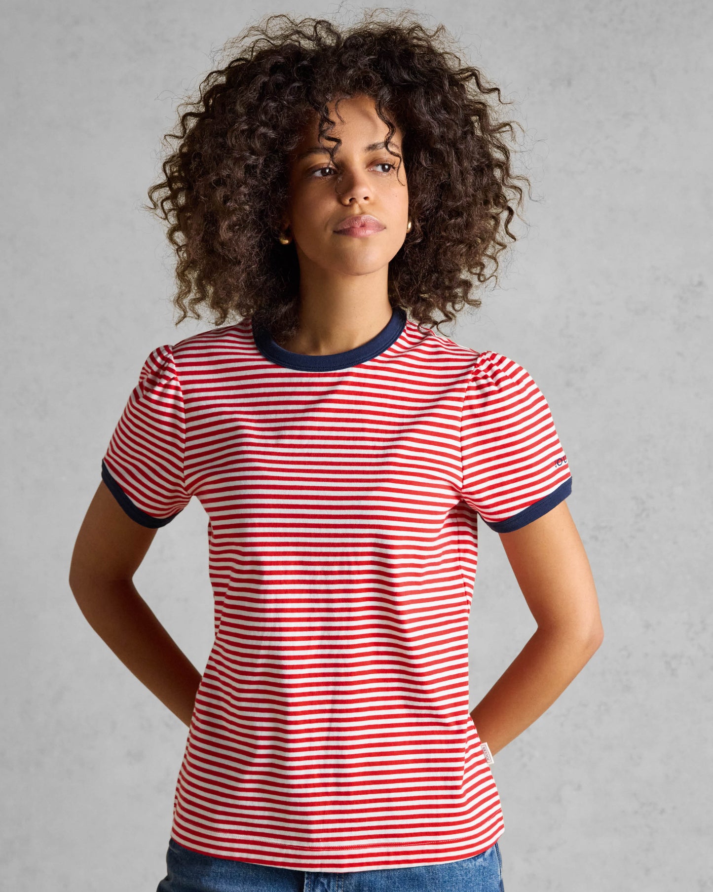 Joules Erin Womens Striped T-Shirt - Red Stripe - CHO - Designer 