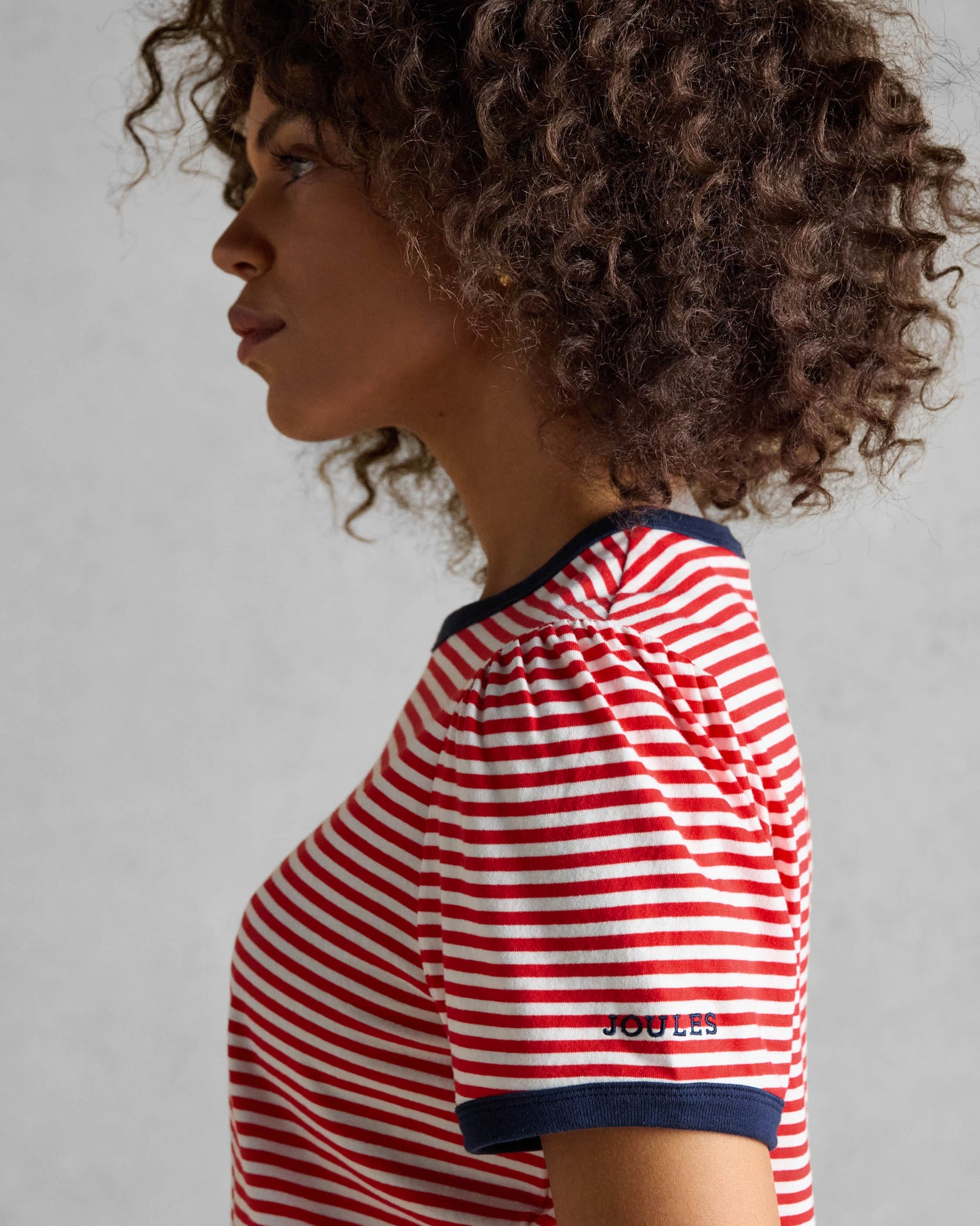 Joules Erin Womens Striped T-Shirt - Red Stripe - CHO - Designer 