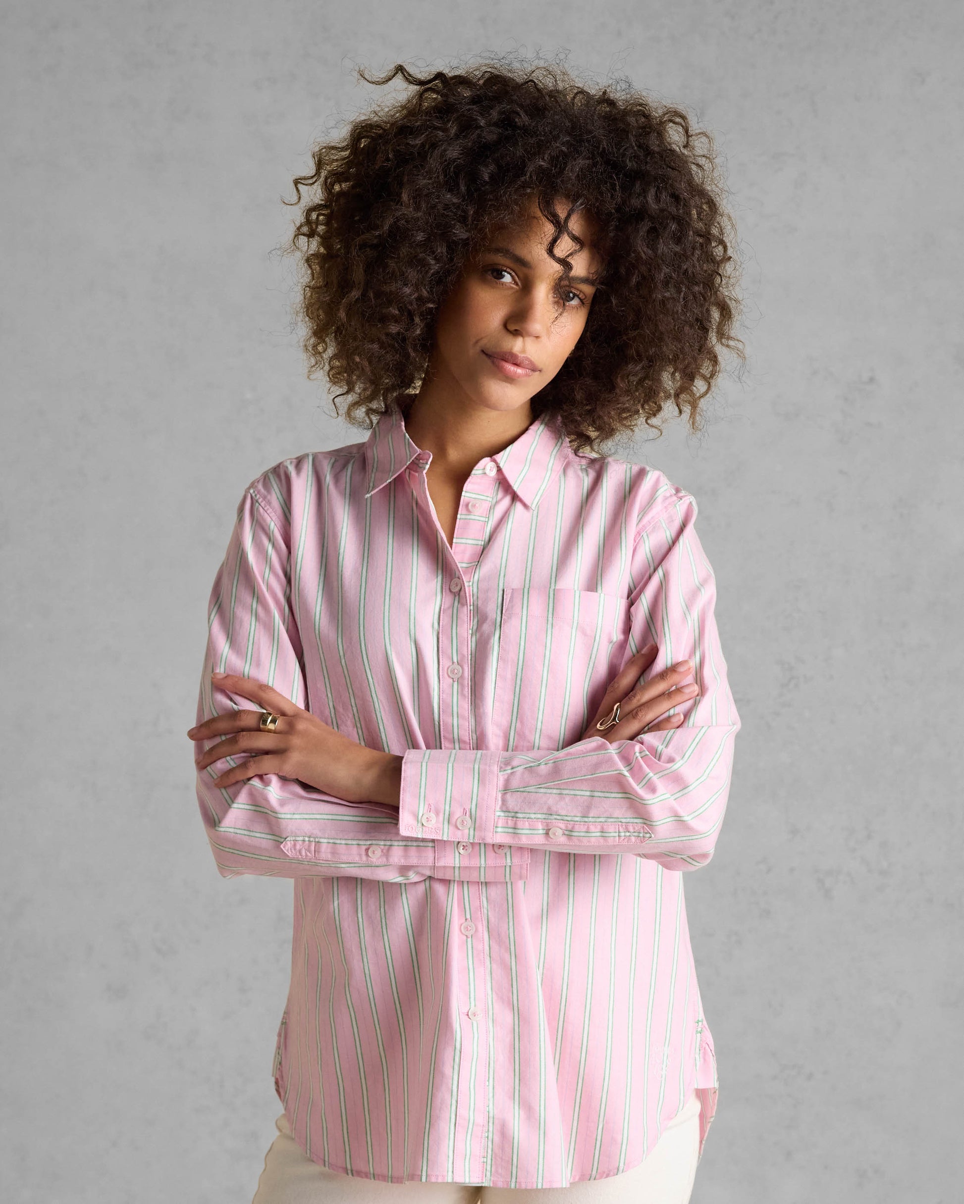 Joules Womens Boyfriend Oxford Shirt - Pink Stripe | CHO | Designer 