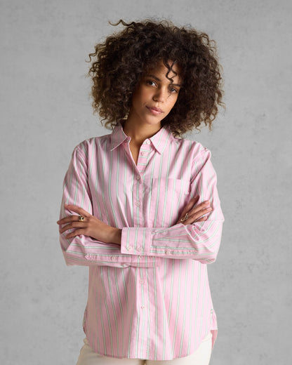 Joules Womens Boyfriend Oxford Shirt - Pink Stripe | CHO | Designer 