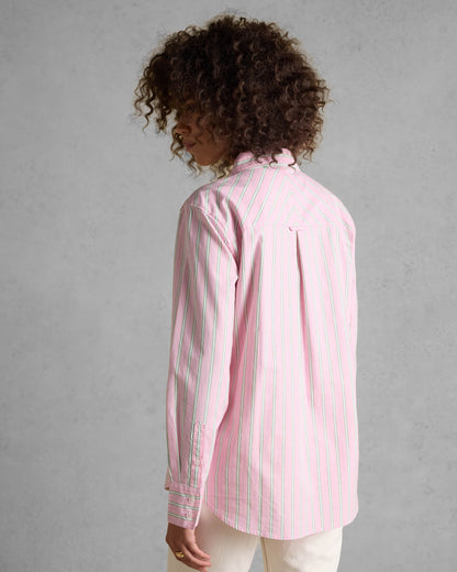 Joules Womens Boyfriend Oxford Shirt - Pink Stripe | CHO | Designer 