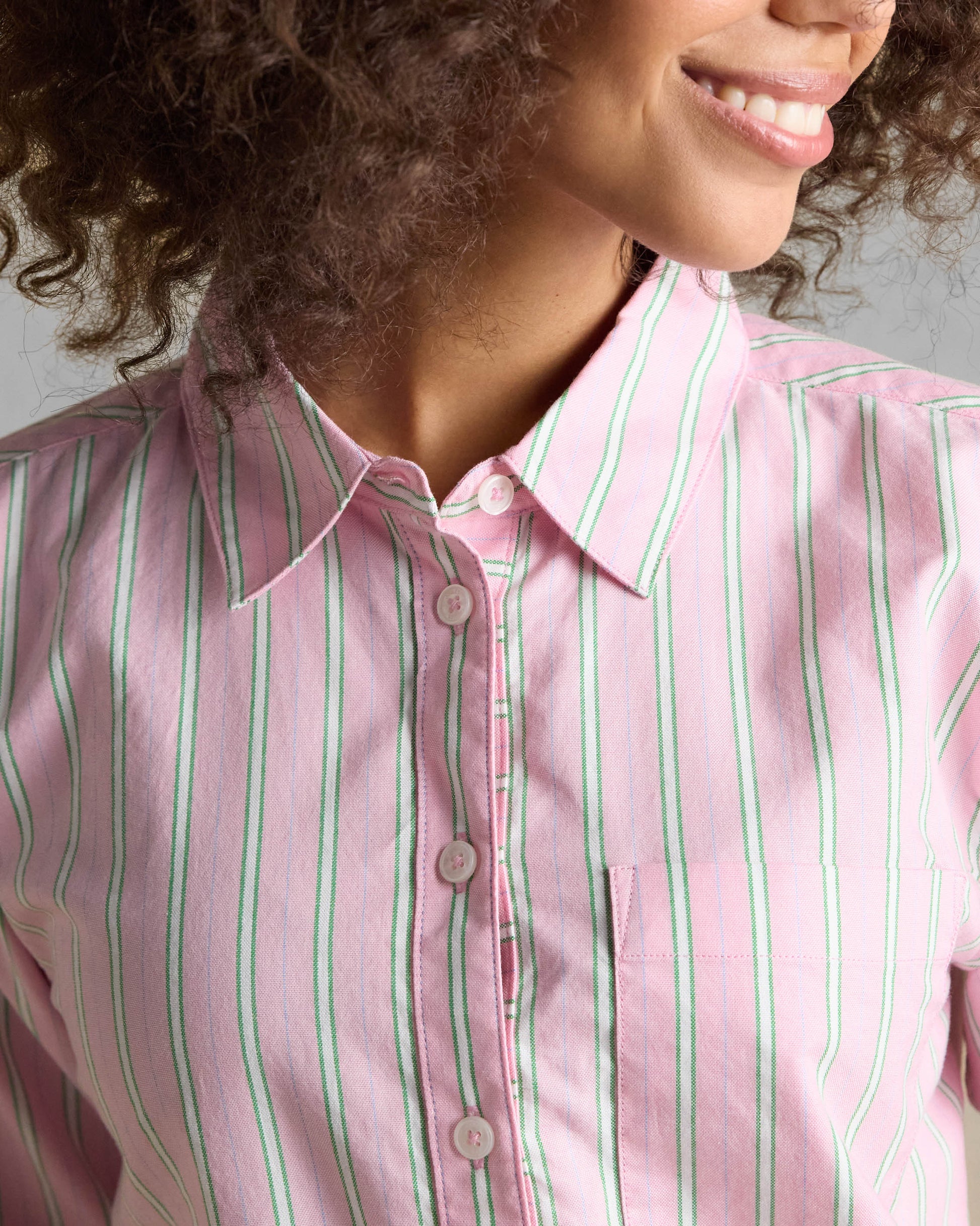 Joules Womens Boyfriend Oxford Shirt - Pink Stripe | CHO | Designer 