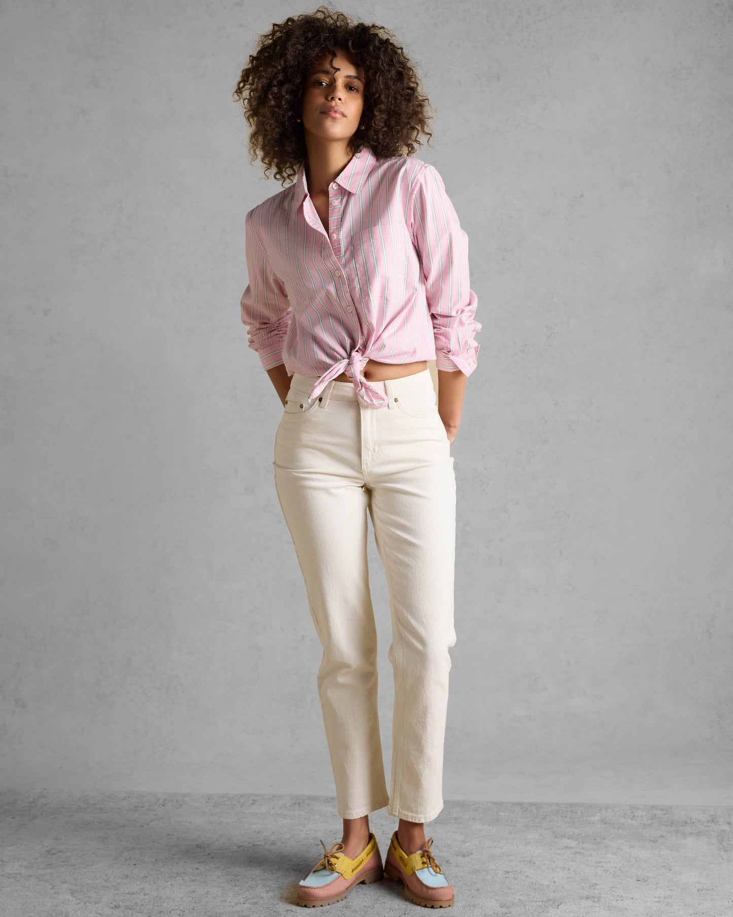 Joules Womens Boyfriend Oxford Shirt - Pink Stripe | CHO | Designer 