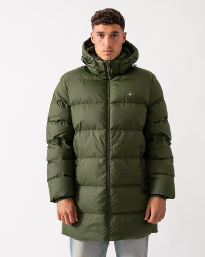 GANT Mens Active Cloud Mid Length Puffer Jacket - 360 Country Green