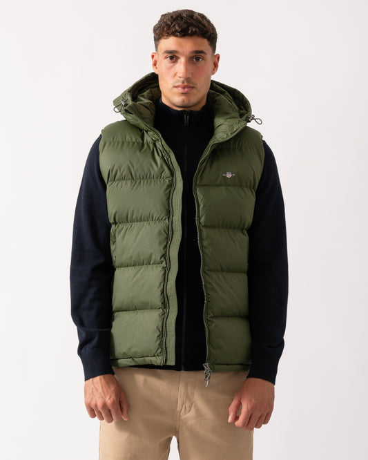 GANT Mens Active Cloud Puffer Vest - 360 Country Green