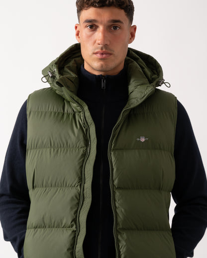 GANT Mens Active Cloud Puffer Vest - 360 Country Green
