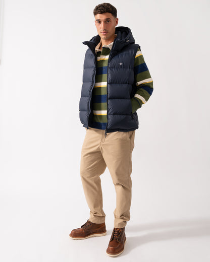GANT Mens Active Cloud Puffer Vest - 433 Evening Blue