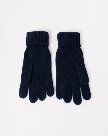 Back of the GANT Mens Cotton Blend Logo Gloves - 410 Marine