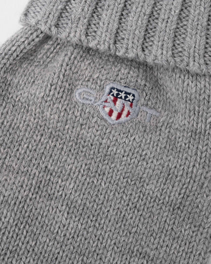 Logo on the GANT Mens Cotton Blend Logo Gloves - 93 Grey Melange