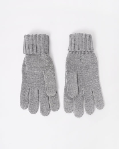 Back of the GANT Mens Cotton Blend Logo Gloves - 93 Grey Melange
