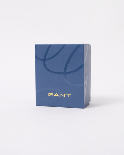 outer packaging of GANT Mens Dot And Rib 2-Pack Sock Gift Box - 433 Evening Blue