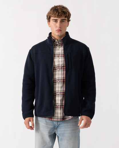 Main image of GANT Mens Fleece Jacket - 433 Evening Blue