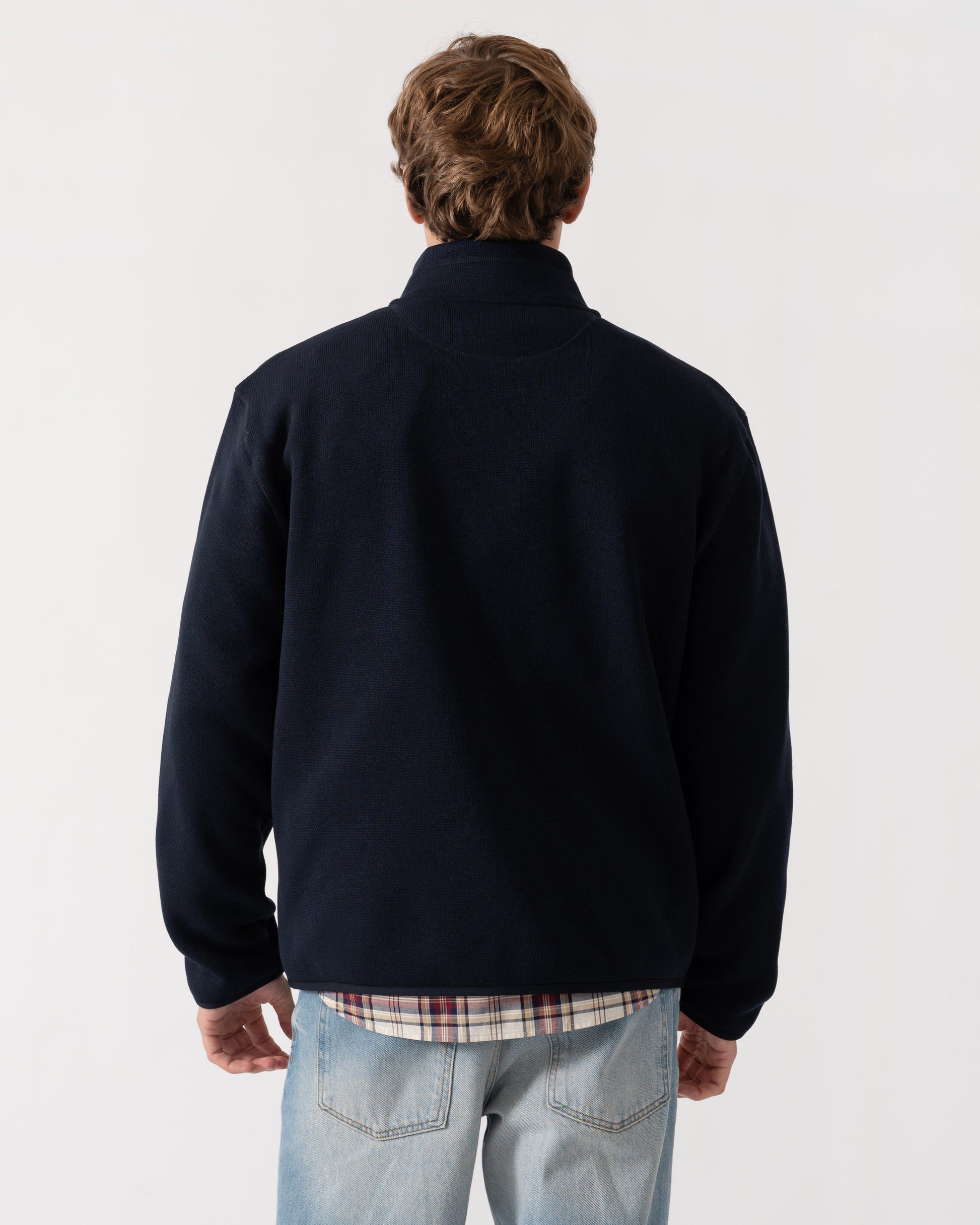 Back of GANT Mens Fleece Jacket - 433 Evening Blue