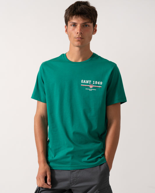 GANT Mens Graphic Short Sleeve T-Shirt - 322 Deep Green