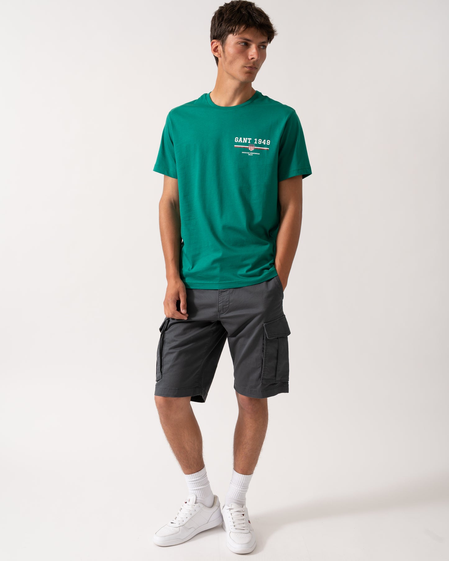 GANT Mens Graphic Short Sleeve T-Shirt - 322 Deep Green