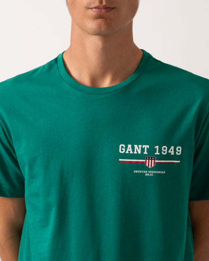 GANT Mens Graphic Short Sleeve T-Shirt - 322 Deep Green