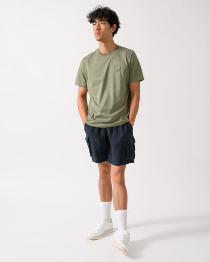 GANT Mens Regular Fit Drawstring Linen Cargo Shorts - 453 Darkened Navy