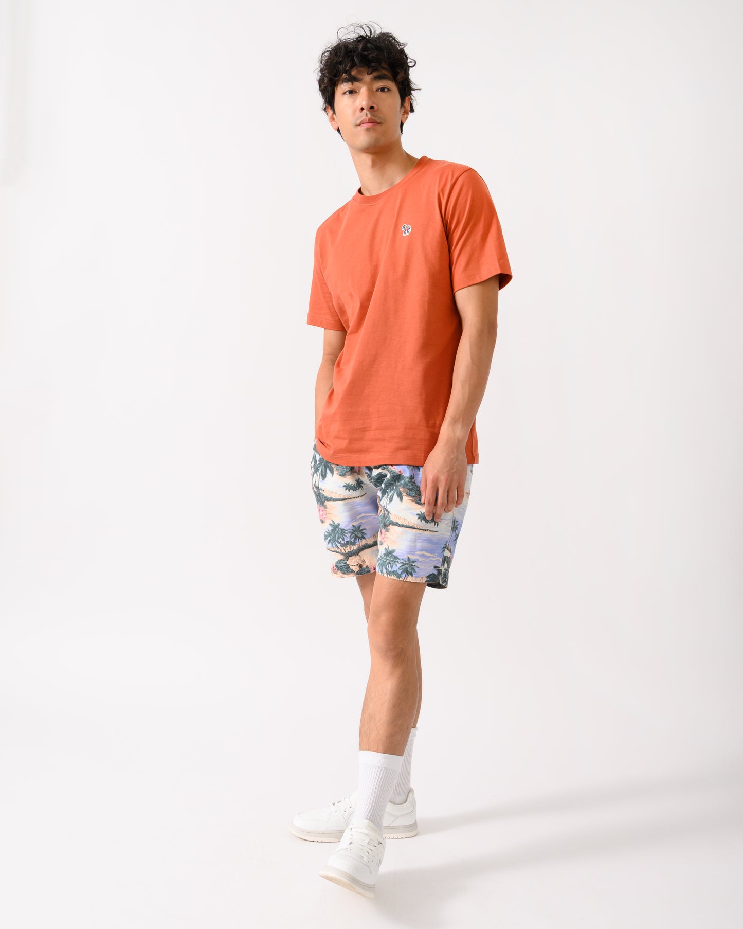 GANT Mens Regular Fit Printed Drawstring Shorts - 419 Perfect Blue