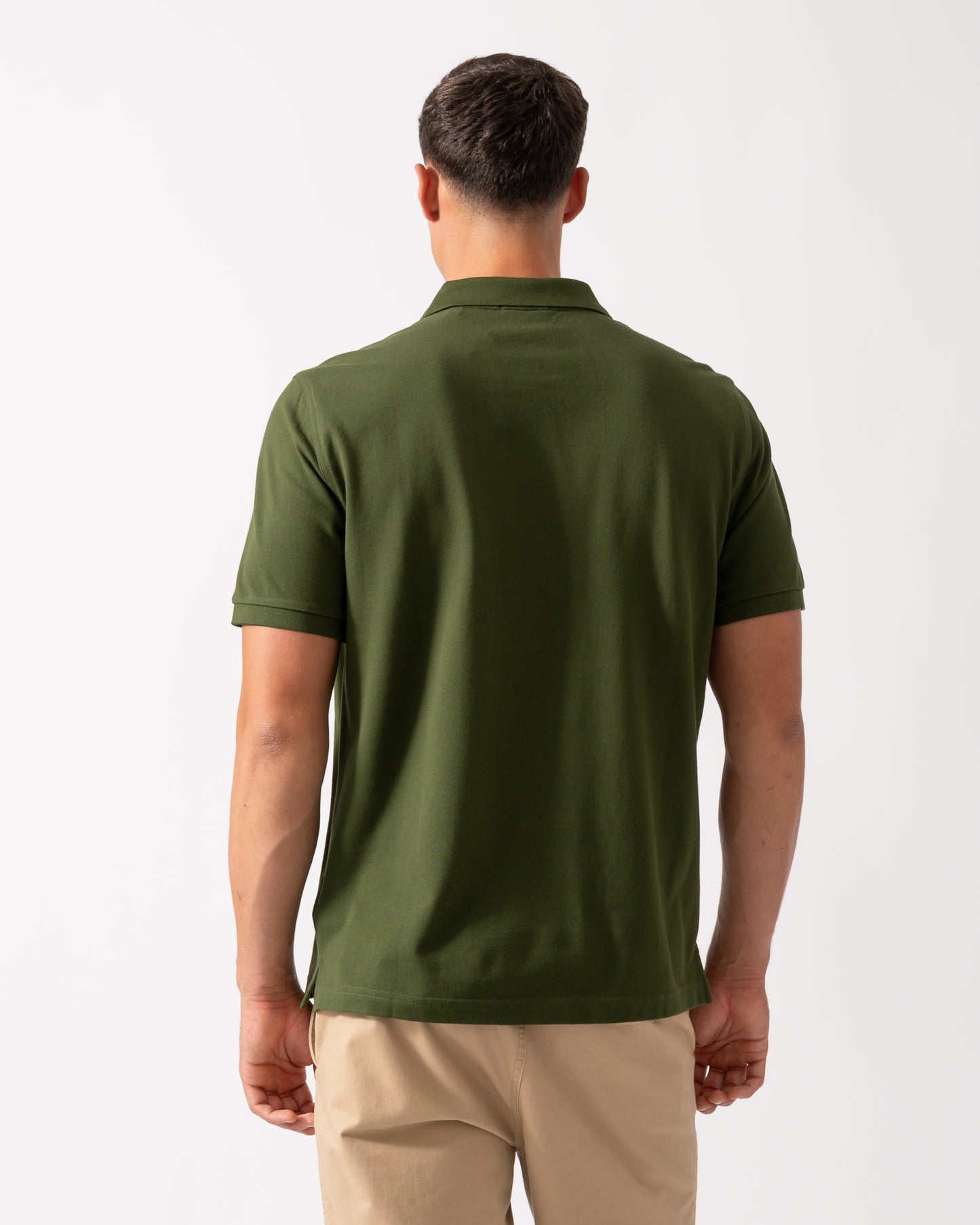 GANT Mens Regular Fit Short Sleeve Shield Logo Pique Polo - 360 Country Green