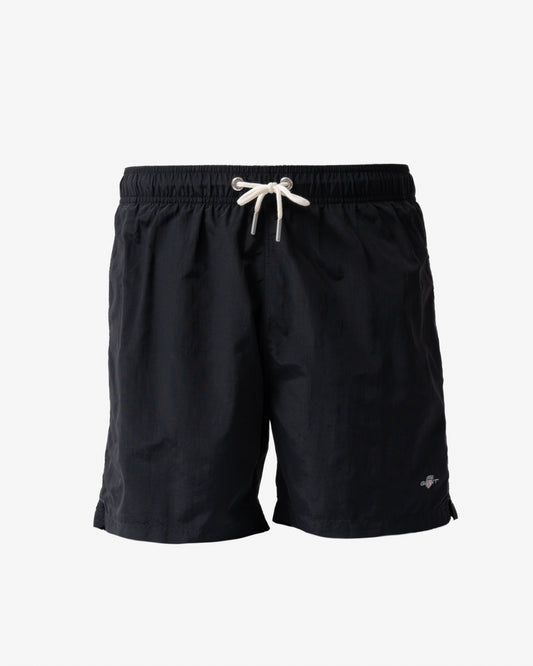 front of GANT Mens Swim Shorts in 5 Black