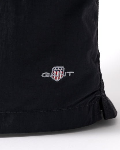 logo detail of GANT Mens Swim Shorts in 5 Black