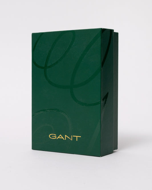 studio photograph showing the packaging of a GANT Mens Trunk 3-Pack Gift Box in 667 Darkened Wine