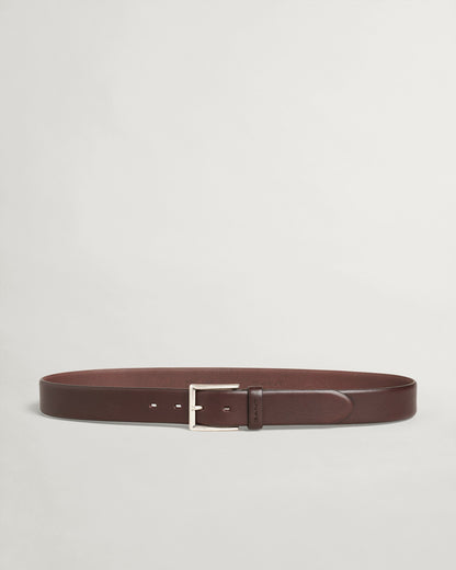 GANT Classic Leather Mens Belt - Dark Brown - CHO - Designer Mens Belts