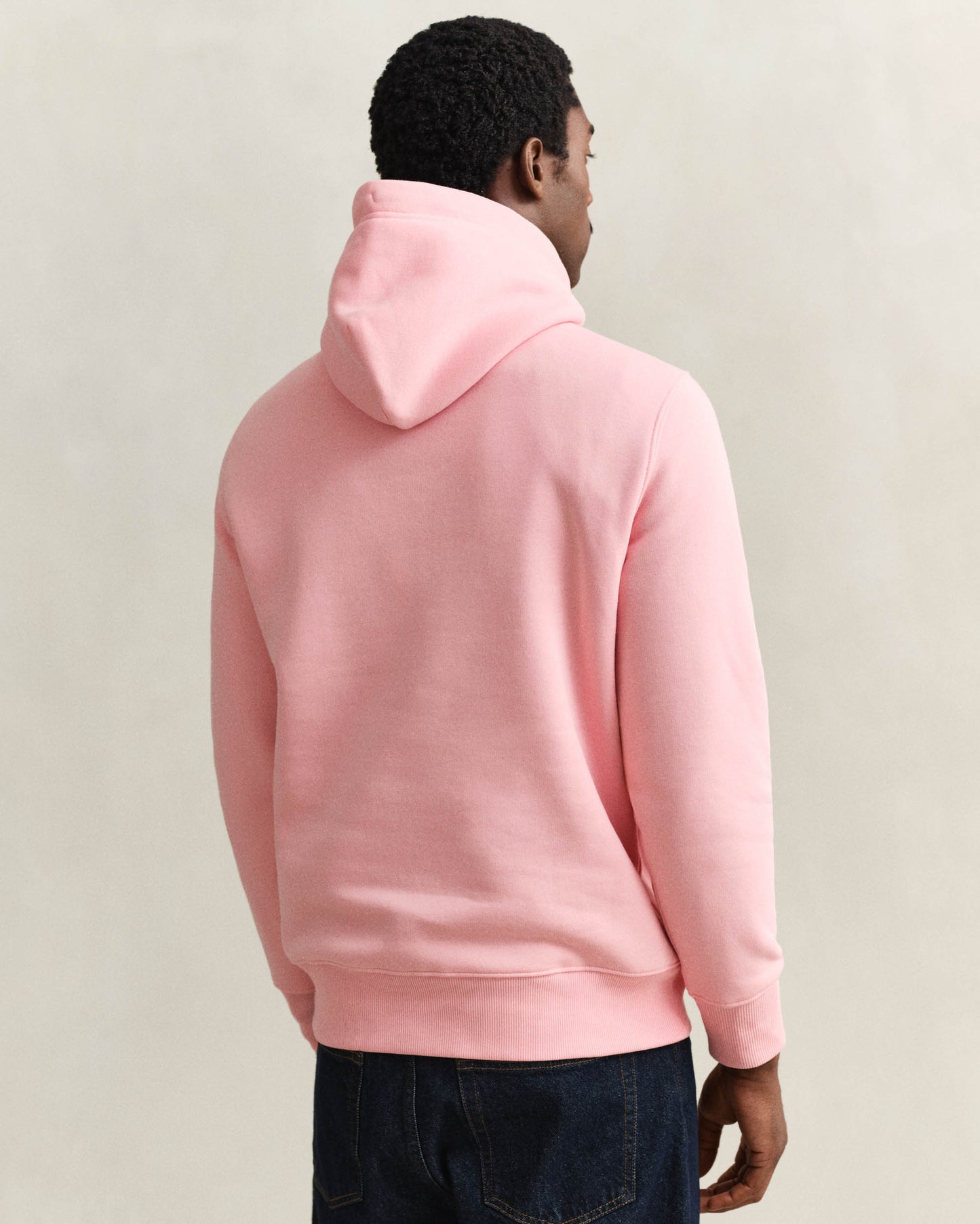GANT Mens Regular Fit Shield Logo Pullover Hoodie - 671 Bubblegum Pink