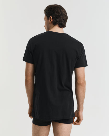 GANT Mens V-Neck T-Shirt 2-Pack - 5 Black