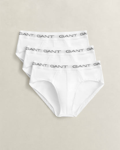 GANT 3-Pack Mens Logo Waistband Briefs - 110 White
