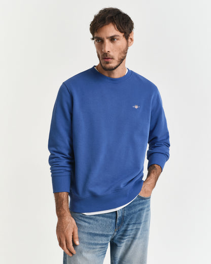 GANT Mens Regular Fit Shield Logo Crew Neck Sweatshirt