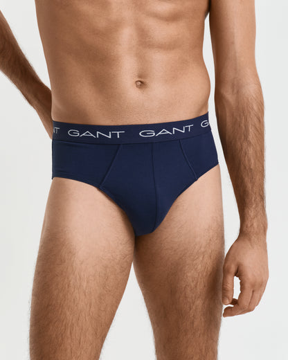 GANT 3-Pack Mens Logo Waistband Briefs - 410 Marine
