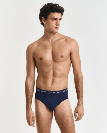GANT 3-Pack Mens Logo Waistband Briefs - 410 Marine