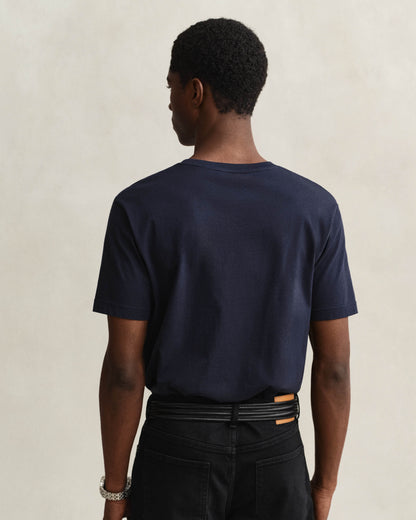 GANT Mens Archive Shield T-Shirt - 433 Evening Blue
