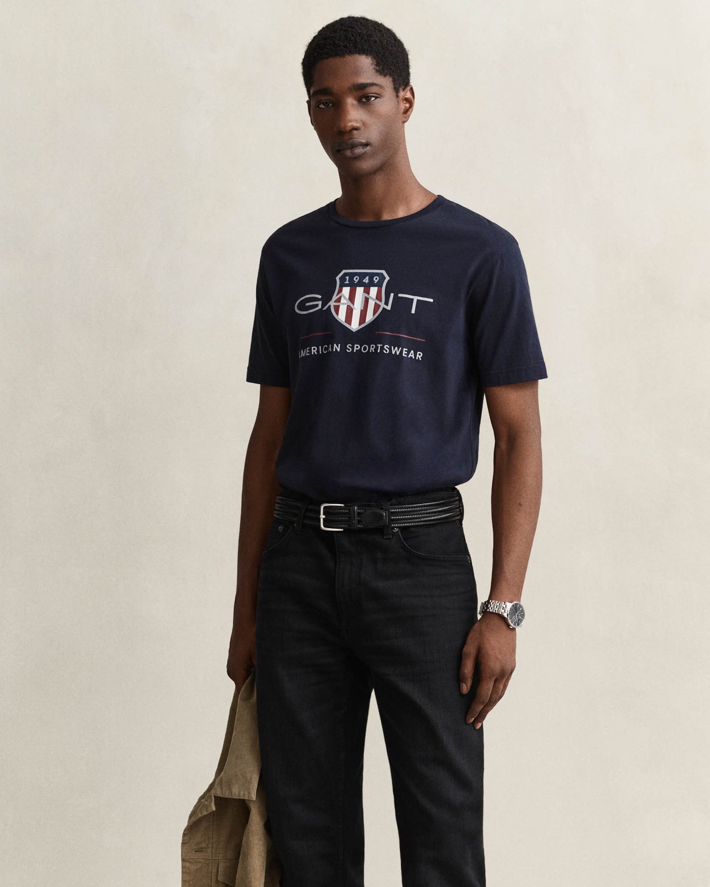 GANT Mens Archive Shield T-Shirt - 433 Evening Blue