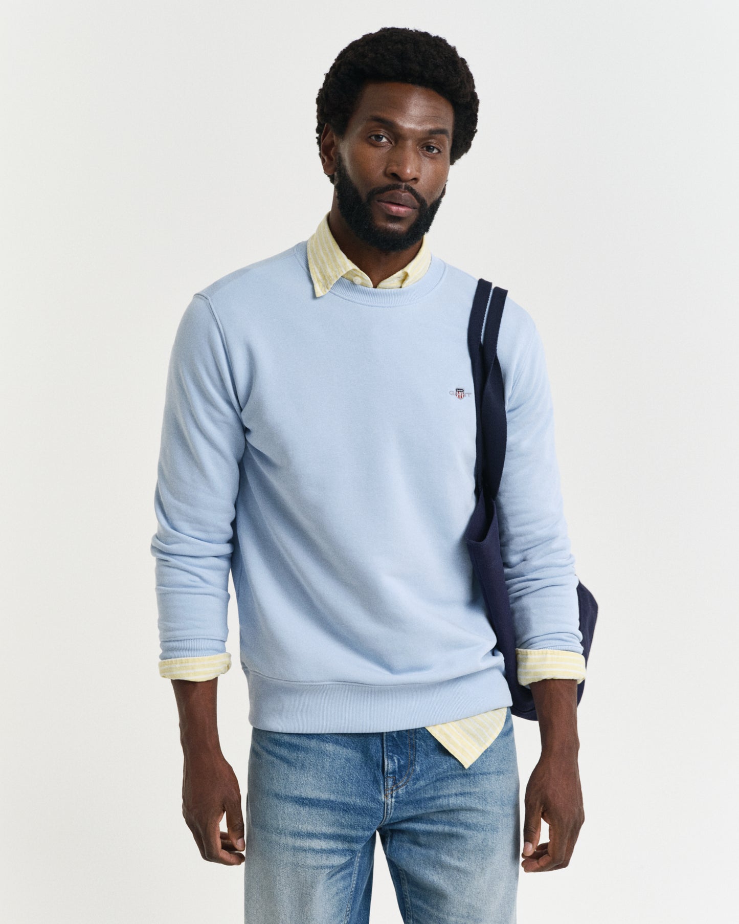 GANT Mens Regular Fit Shield Logo Crew Neck Sweatshirt