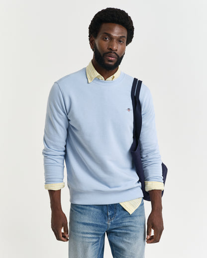 GANT Mens Regular Fit Shield Logo Crew Neck Sweatshirt