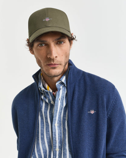 GANT Mens High Shield Cotton Twill Cap - 303 Moss Green