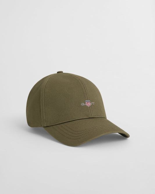 GANT Mens High Shield Cotton Twill Cap - 303 Moss Green
