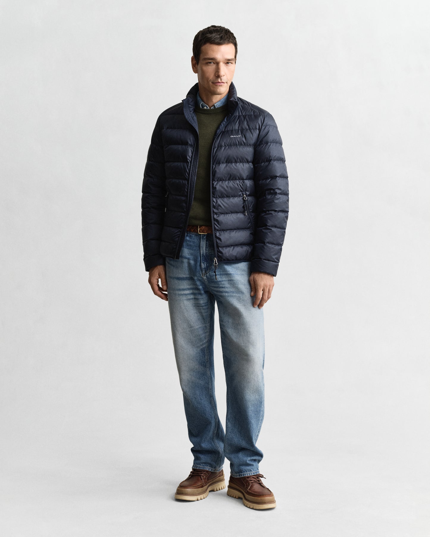 GANT Mens Light Down Padded Jacket - 433 Evening Blue