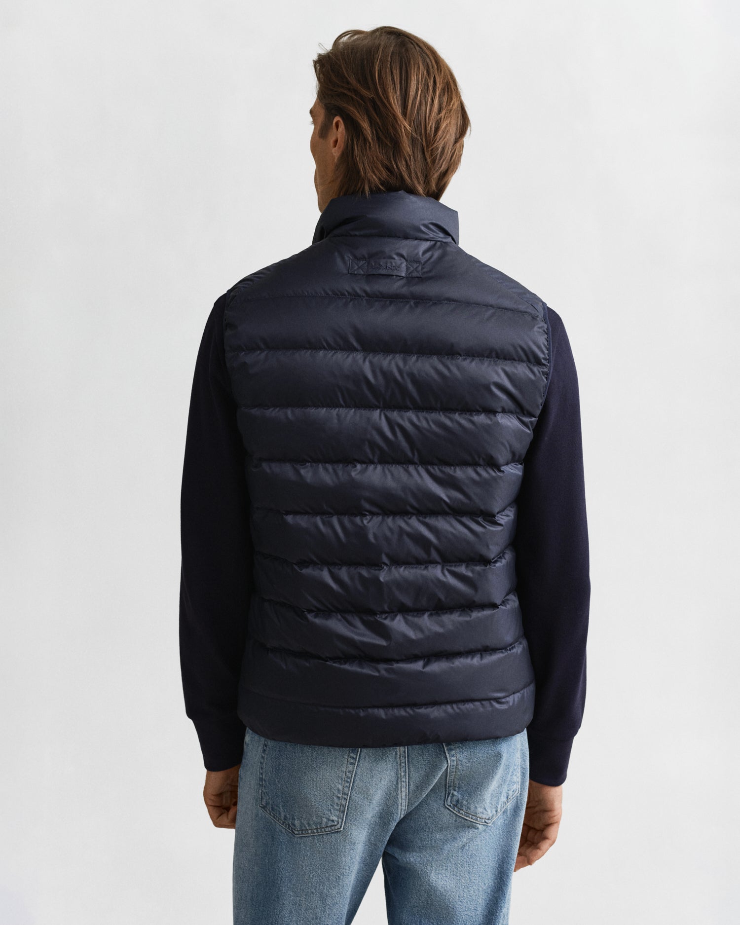 GANT Mens Light Down Padded Gilet - 433 Evening Blue - CHO - Designer Mens Padded Gilets