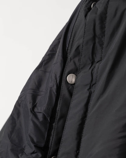 Detachable hood close up on the GANT Active Cloud Mens Mid Length Jacket - 5 Black